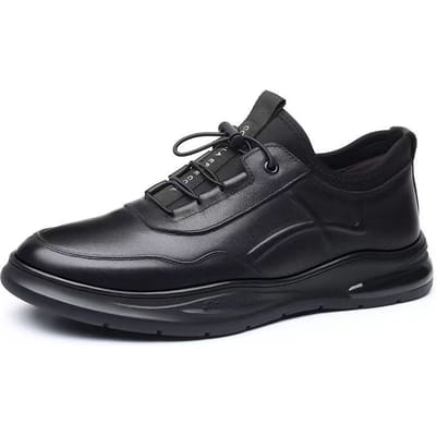 Nieuwe Herenschoenen Mode Zakelijke Leren Schoenen Heren Ademend Vetersluiting Zacht Leer Casual Schoenen Formele Kleding Britse Stijl Herenschoenen 44 zwart