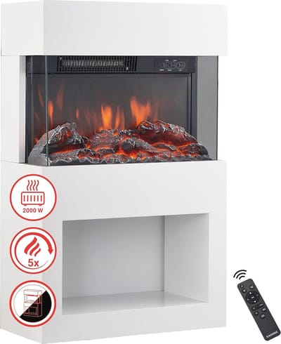 Elektrische Houtkachel met 3D Vlameffect en Afstandsbediening - Stijlvolle Verwarming voor Elk Interieur