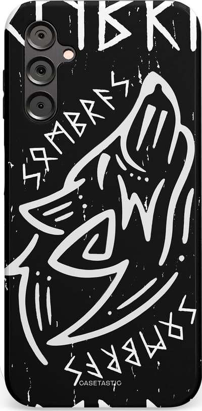 Casetastic Hoesje Geschikt voor Samsung A14 (5G/4G) - Stijlvolle Beschermende Duo-layer Case - Wolvenkreet