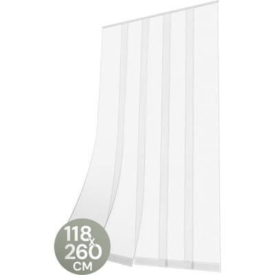 O'DADDY® Vliegengordijn Lamellenhor - 118x260 cm - Deurgordijn - Hordeur - Aanpasbaar Ontwerp - Glasvezel - Deurhor Wit