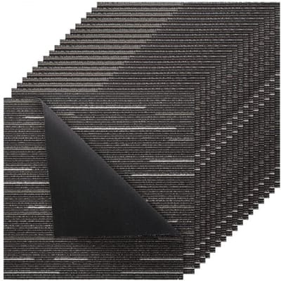 VEVOR Tapijttegels Herbruikbaar 24x24 Inch, 24 Stuks Modulaire Tapijttegels, CommerciëLe Vloer Zacht Gevoerd voor Naadloze Bedekking 96 Vierkante Voet, Eenvoudige Doe-Het-Zelf Vervanging voor Woonkamer Slaapkamer Kantoor Binnen, Grijs