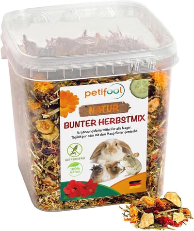 Kleurrijke herfstmix voor knaagdieren - Natuurlijk en gezond konijnenvoer 650g