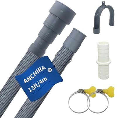 Afvoerslang 4m voor Wasmachine en Vaatwasser - Verlengset met Connector en Klem