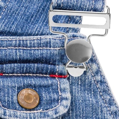 Verstelbare 4-delige Suspender Buckles voor Dungarees, Overalls en Broeken - Metalen Klemmen en Vervangingen voor Jeans en Jassen (Wit)