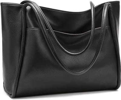 KZQ Tote Bag for Women Work with Zipper Vegan Leather Ladies Travel Shoulder Bags Purses and Handbags Casual Weekender