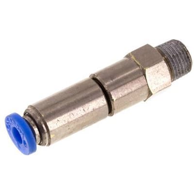 4mm & R1/8'' Hoge Snelheid Draaidoorvoer Insteek Buitendraad Vernikkeld Messing/PBT NBR