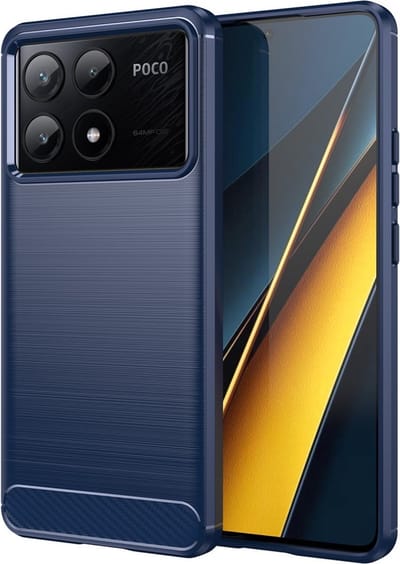 Coverup Hoesje - Geschikt voor Xiaomi Poco X6 Pro 5G Hoesje - Coverup Armor Brushed TPU Back Cover - Blauw
