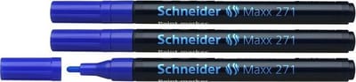 Schneider lakmarker - Maxx 271 - 1-2 mm - blauw - 3 stuks - S-127103-3