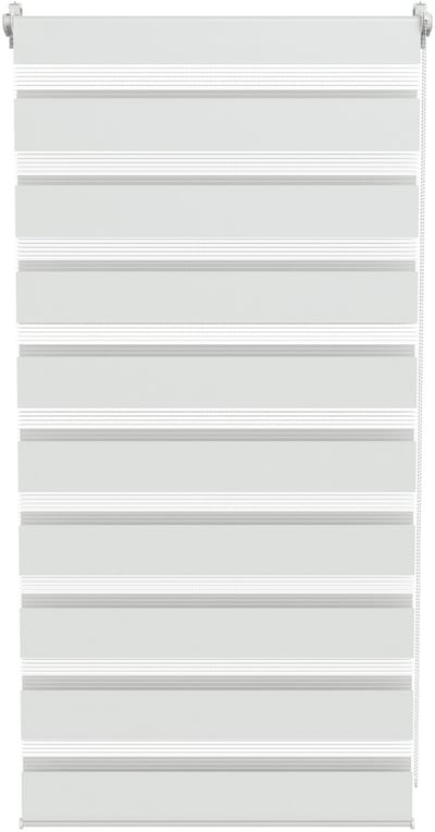 ACXIN Zebra Rollo Klemmfix - Zonder Boren - Lichtdoorlatend en Verduisterend - 80x150cm Wit