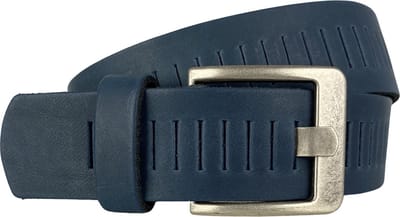 Riemen - Heren Riem - Dames Riem - Breedte 4 cm - Leer - Jeansblauw - Totale lengte 105 (Taille maat 85 cm) - Arrigo