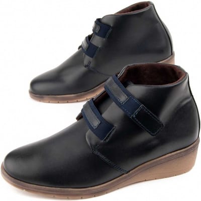 Purapiel Wedge Enkelboot Akilav Blauw