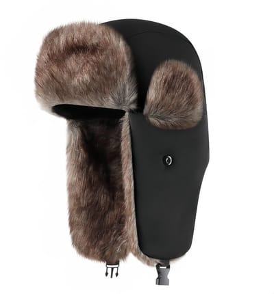 Dailygoods- Chapka Uniseks - Kunstleer - Winterbescherming - Vliegeniershoed - Oorbeschermers - Geschikt voor Skiën/Fietsen