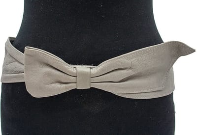 Nappa heupriem licht grijs - Dames riem - 8 cm breed - Nappa - Nappa riem - Casual - Maat 90