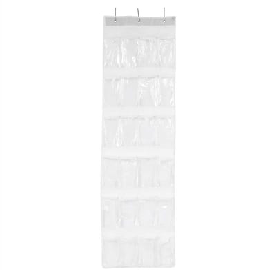 Dailygoods- Schoenenopbergzak Grote Capaciteit - Opbergzak voor Deur - Hangende Zak - Transparant - Ruimtebesparend - Handige Haak - Schoenenopbergtas