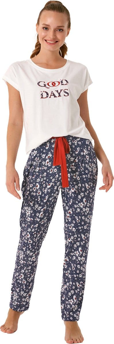 Feyza - Dames Pyjama Set, Korte Mouwen - S