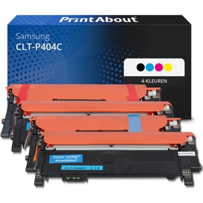 PrintAbout huismerk Toner CLT-P404C (SU365A) 4-kleuren Multipack Geschikt voor Samsung