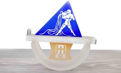 Glasbeeldje - Glazen beeldje - Luxe Cadeau - Sterrenbeeld Waterman glazen object