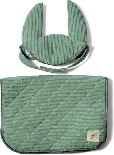 ByAstrup Stokpaard Zadeldekje en Muts Corduroy Groen