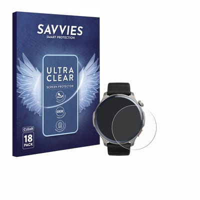 Savvies - Screenprotector voor Huami Amazfit Balance 2 - Folie Beschermfolie transparant 18 Stuks