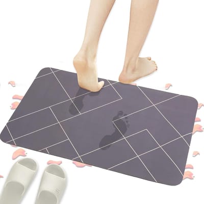 Antislip Badkamermat 50x80cm - Super Absorberende Douchemat, Machinewasbaar en Sneldrogend, Geschikt voor Badkamer en Keuken