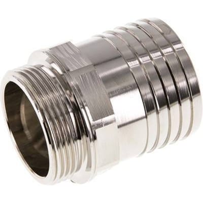 G 1 1/2'' Buitendraad x 50mm Vernikkeld Messing Slangpilaar 16 Bar