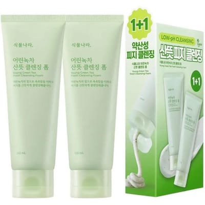 Shingmulnara Young Groene Thee Fris Reinigingsschuim Set 150ml ×2 white