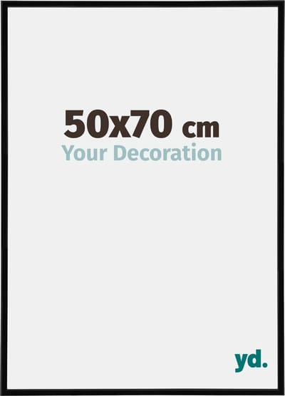 Your Decoration - Fotolijst 50x70 cm - Kunststof - Zwart Hoogglans - Annecy