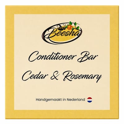 Beesha - Conditioner Bar Cedar & Rosemary - Vegan - Sulfaatvrij - Parabeenvrij - CG Proof