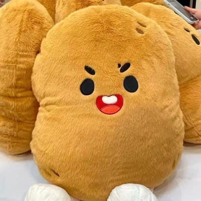Aardappel Pluche Speelgoed Kussen Schattig Cartoon Zacht Gevuld Pluche Poppetje Voor Huisbank Bed KantoorSlaapkamer Dutje Warm Comfortabel Kussen orange