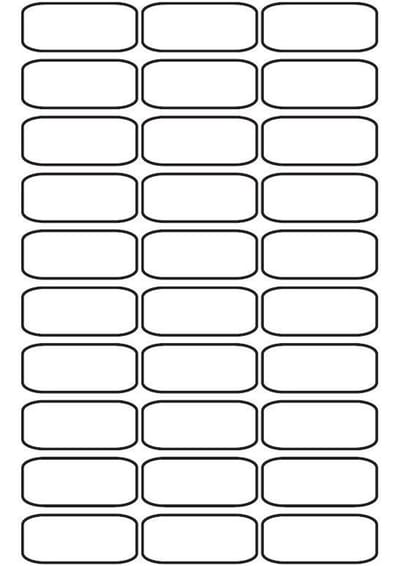 A4 etiketten 60 x 25 mm wit (100 vel)