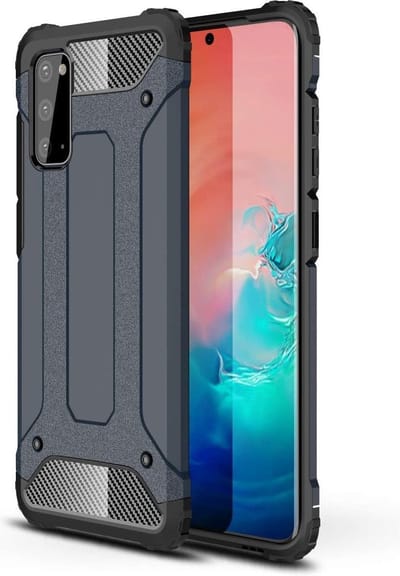 Schokbestendig Heavy Duty Hoesje Geschikt voor: Samsung Galaxy A72 5G Shock Proof Hybride - Back Cover - Dual Layer Armor Case - Extra Stevig - Blauw