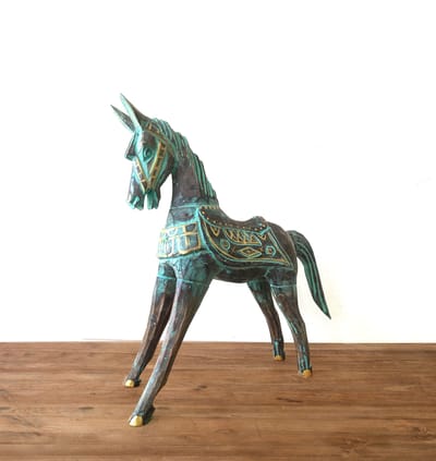 Ancient Wisdom - Decoratief dienblad - Mango houten dienblad met 3 kommen - serveerset - tapas - snacks - dips - interieur - blauw - accessoires - decoratie - eetwaren - keuken