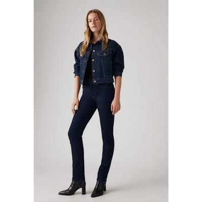 Levi's 724 High Rise Straight Jeans Size: W24L30 | Straight Outlet | Dames | Blauw
