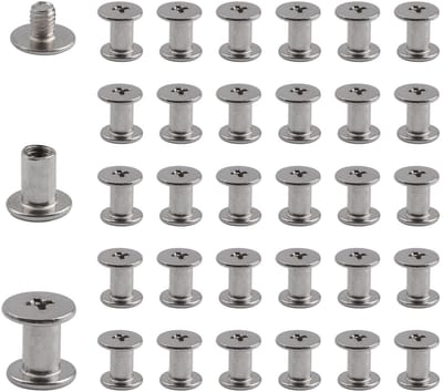 Dailygoods- Bevestigingsschroeven Roestvrij Staal - Phillips Aandrijfkop - 30 Sets - 5 mm x 8 mm - Zilverkleurig - Duurzaam en Corrosiebestendig - Schroeven