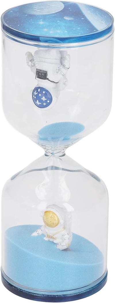 Decoratieve Zandloper voor Thuis, Educatieve Zandloper, Blauw, 30 Minuten, Uniek Interieuraccessoire