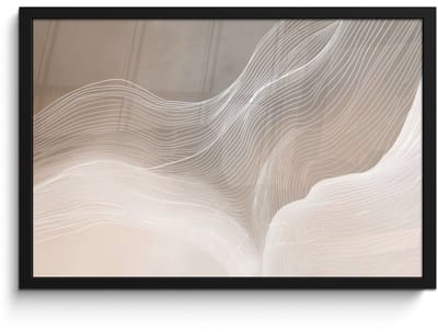 Poster in lijst - Fotolijst 60x40 cm - Posters - Golvende lijnen - Luchtstromen - Harmonieus - Posterlijst zwart - Decoratie - Wanddecoratie woonkamer - Muurdecoratie slaapkamer