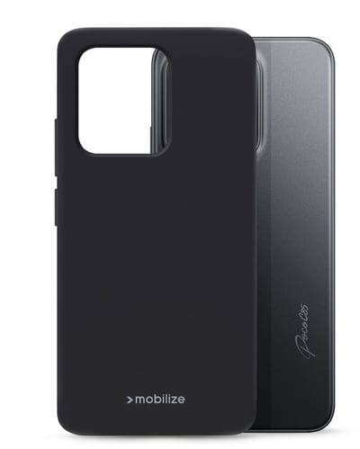 Mobilize Hoesje geschikt voor POCO C85 Telefoonhoesje Flexibel TPU | Mobilize Rubber Gelly Backcover | C85 Case | Back Cover - Zwart