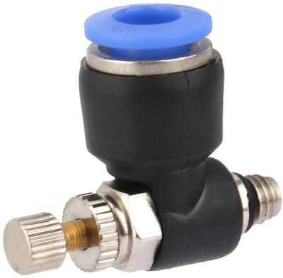 Dailygoods- Regelventiel 2 Stuks - Pneumatische Fitting - Luchtstroom Regelaar - Koper/Kunststof - 6 mm Buisdiameter - Betrouwbare Slangverbinding - Luchtregelaar