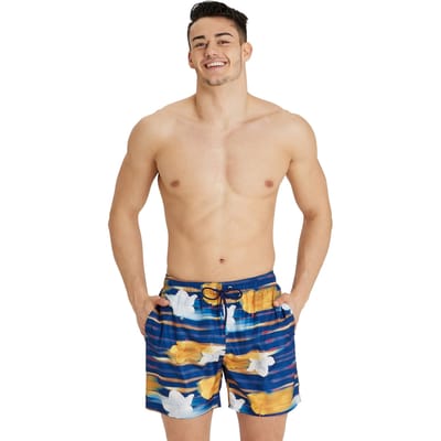 Arena Beach Boxer Allover Navy Multi Maat: S | Zwembroeken Outlet | Heren | Blauw