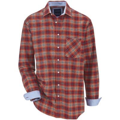 Babista herren Flanellen Overhemd - 39/40 - rood - Plus Size