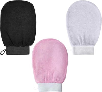 Exfoliërende handschoenen voor een zachte huid - 3 stuks, ideaal voor scrubben en reinigen