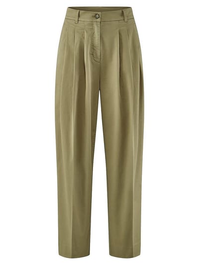 Wide Fit-7/8-broek Van Peter Hahn groen