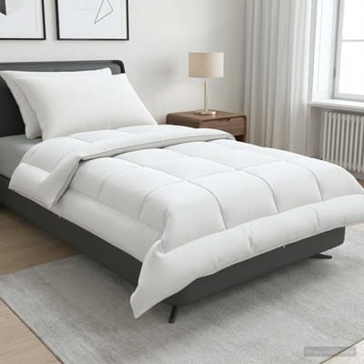 vidaXL - Dekbed - en - Kussen - Set - 3 - st - 135x220 - cm - Zomer - 140 - GSM - Wol - Wit