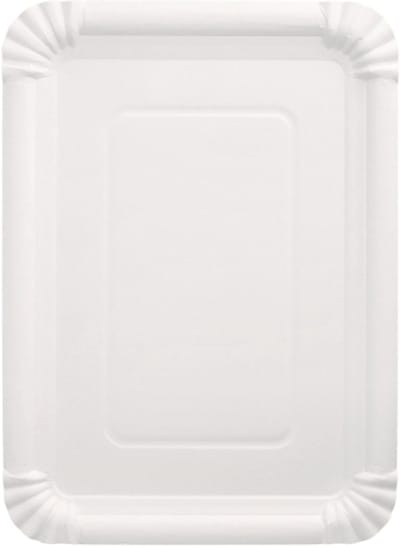 1x 250 Borden karton pure hoekig 215 cm x 29 cm wit