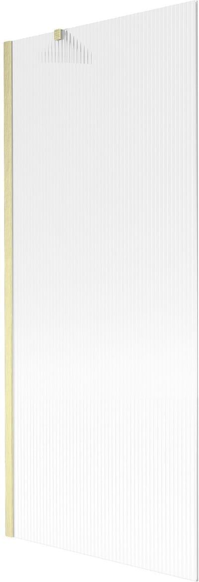 Mexen Next badwand 1-vleugelig 80 x 150 , strepen, goud geborsteld - 895-080-000-00-09-55
