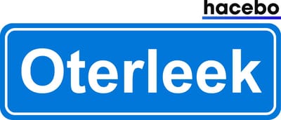 Hacebo - Plaatsnaam Sticker - 29x10 CM - Oterleek sticker - Verkeersborden sticker - grappige cadeaus - Oterleek