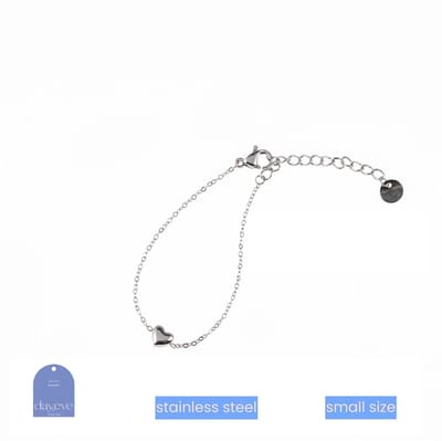 Go Dutch Label Armband (Sieraad) Kinderen - Smalle Pols - Hartje Zilver