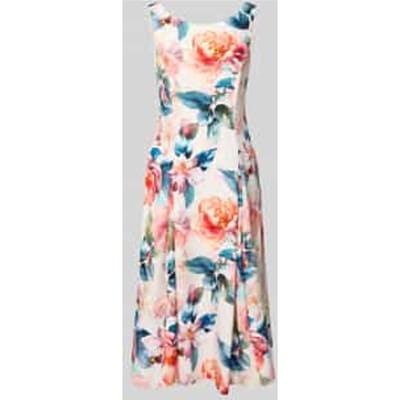 Cocktailjurk in all-over look met plooien