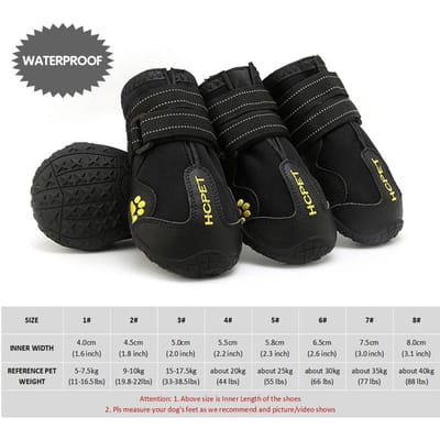 4 Stuks/Set Huisdier Hondenschoenen voor Middelgrote Grote Honden Waterdicht Regen Sneeuw Hondenlaarzen Duurzaam Ademend Outdoor Training Wandelen Hondenschoenen 1