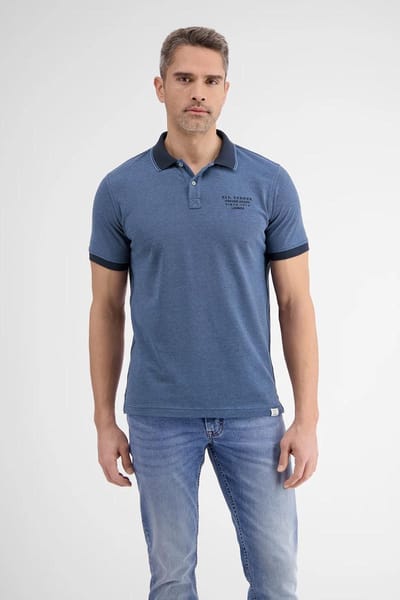 Lerros Poloshirt Tweekleurige Polo 2433239 485 Mannen Maat - XL